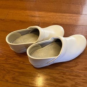 White Leather Dansko